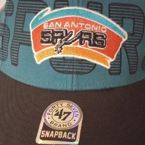 47 Brand Teal and Black Spurs Cap